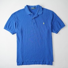 Polo Ralph Lauren Short Sleeve Cotton Mesh Polo Shirt Pony Blue Men Size 2XB BIG
