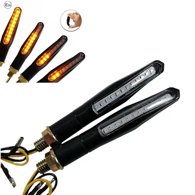 Moto LED Clignotant Écoulement Indicateur Lumière ambre Pour Harley Honda Suzuki - Photo 1/4