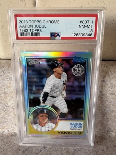 2018 Topps Chrome - 1983 Topps Refractor Aaron Judge #83T-1 PSA 8 NM-MT!! 🔥🔥