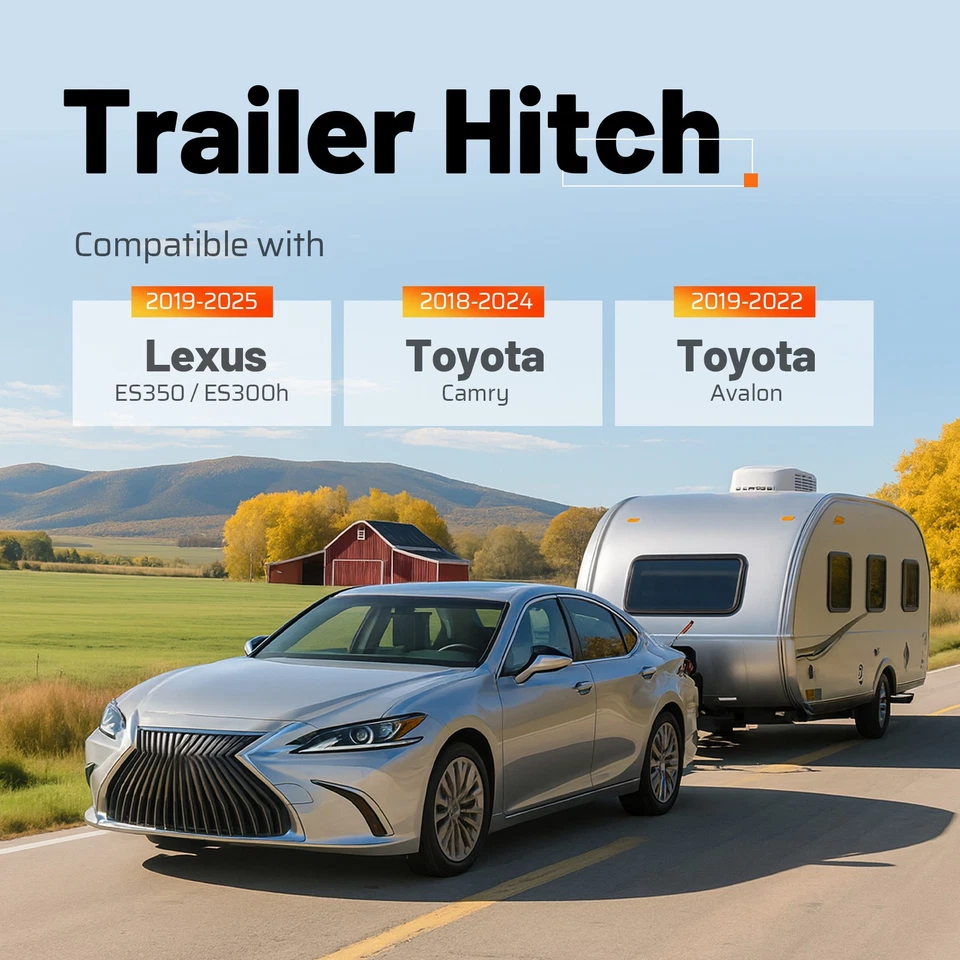 Class 1 Trailer Hitch 1.25" Rear Receiver For Toyota Camry/Avalon Lexus 19-2025 - Изображение 2 из 4