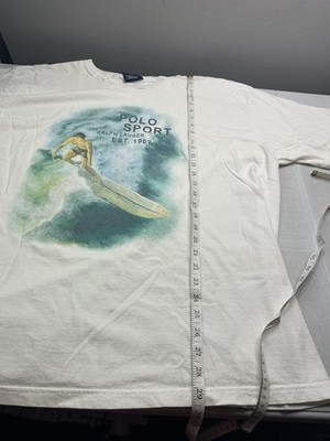 VTG 90s POLO SPORT RALPH LAUREN SURFING SPORTSMAN T-SHIRT Sz XXL