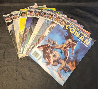 The Savage Sword of Conan Comic Books 9Pc Lot #160, 161, 163-169