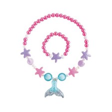 Mermaid Beaded Necklace Bracelet Sets - 24 Pc.