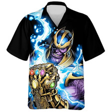Thanos Hawaiian Shirt, Marvel Hawaiian Shirt, Villains Club Hawaiia
