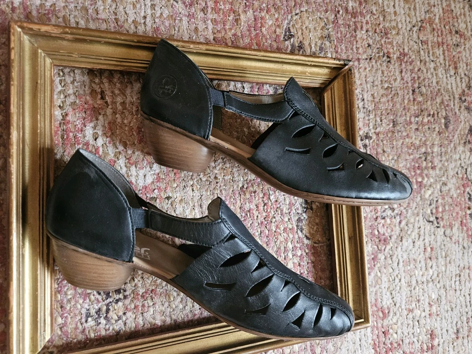 Rieker. Dark Navy Shoes. UK 8. EUR 42. Leather. Perfect , New, Condition - Image 4 of 4