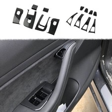 Carbon Fiber Interior Door Window Switch Panel Cover Trim Decoration Accessories