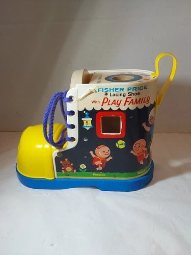 Vintage Fisher Price Play Family Lacing Shoe #136 / no figures collectible
