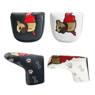 Golf Mallet Putter Head Cover PU-Leder Putter Headcover Golfschutz