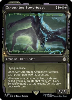 MTG Screeching Scorchbeast Showcase - Fallout Commander #332