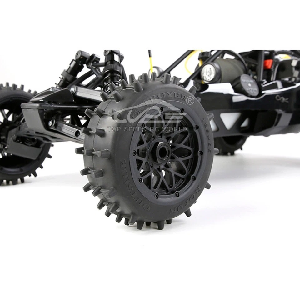 185*85 185*65 Rubber Cone Wheel Tyres Set of 4PCS 24mm Fit 1/5 HPI RV KM Baja 5B - Image 3 of 4