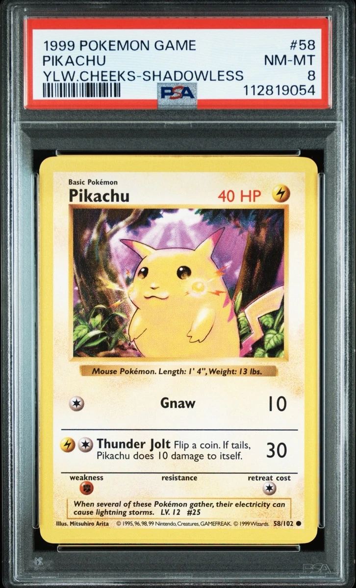 Pikachu Pokémon TCG Shadowless Individual Collectible Card Game