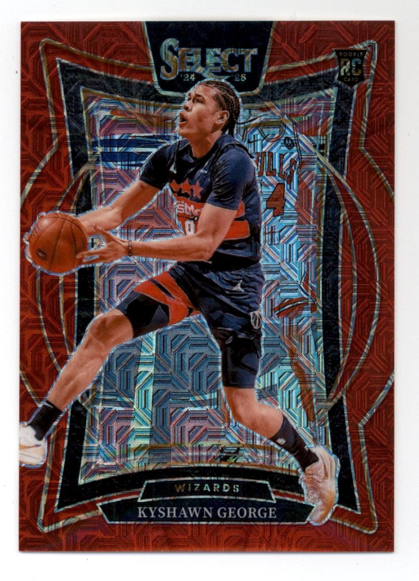 2024-25 Select Red Mojo Prizms #85 Kyshawn George 3/20 Rookie RC - Wizards