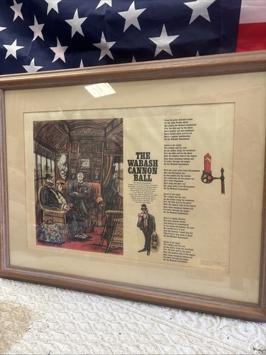 Rare General Motors “The Wabash Cannonball“ Picture With Song Lyrics Railroad