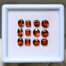 12 pezzi granati fiamma miele • ricco lotto di hessonite arancione • gemme...