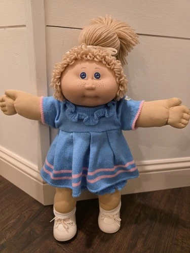 🩷1984 JESMAR Cabbage Patch Kid~Wheat Hair~Blue Eyes~Freckles HM1~HTF OUTFIT💙