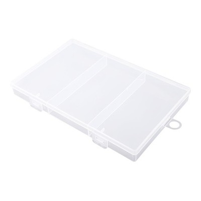 3 Grids Kasten Einstellbare Schmuck Plastik Kunststoff Container Klar Box