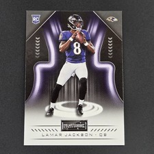 2018 Panini Playbook Lamar Jackson #148 Rookie Card RC Baltimore Ravens. rookie card picture