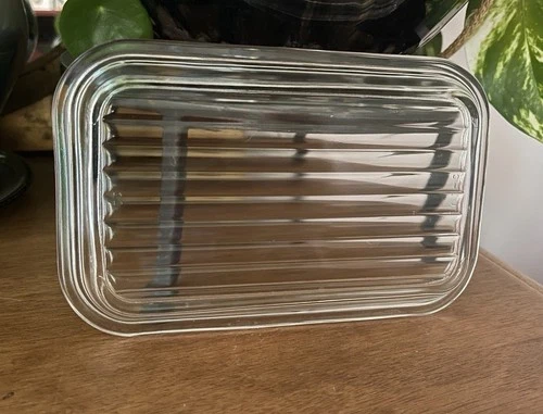 Vintage Pyrex 502-C Replacement LID ONLY Ribbed Glass Refrigerator Dish