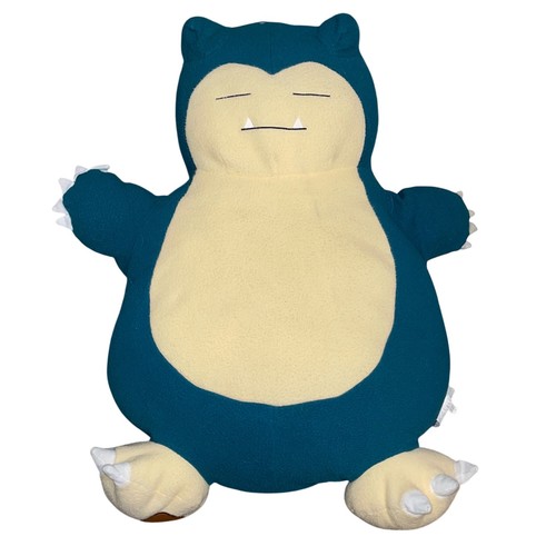 Vintage Pokemon Snorlax Plush Pillow Large 2ft Teal Cream Soft Stuffed Toy Flaws