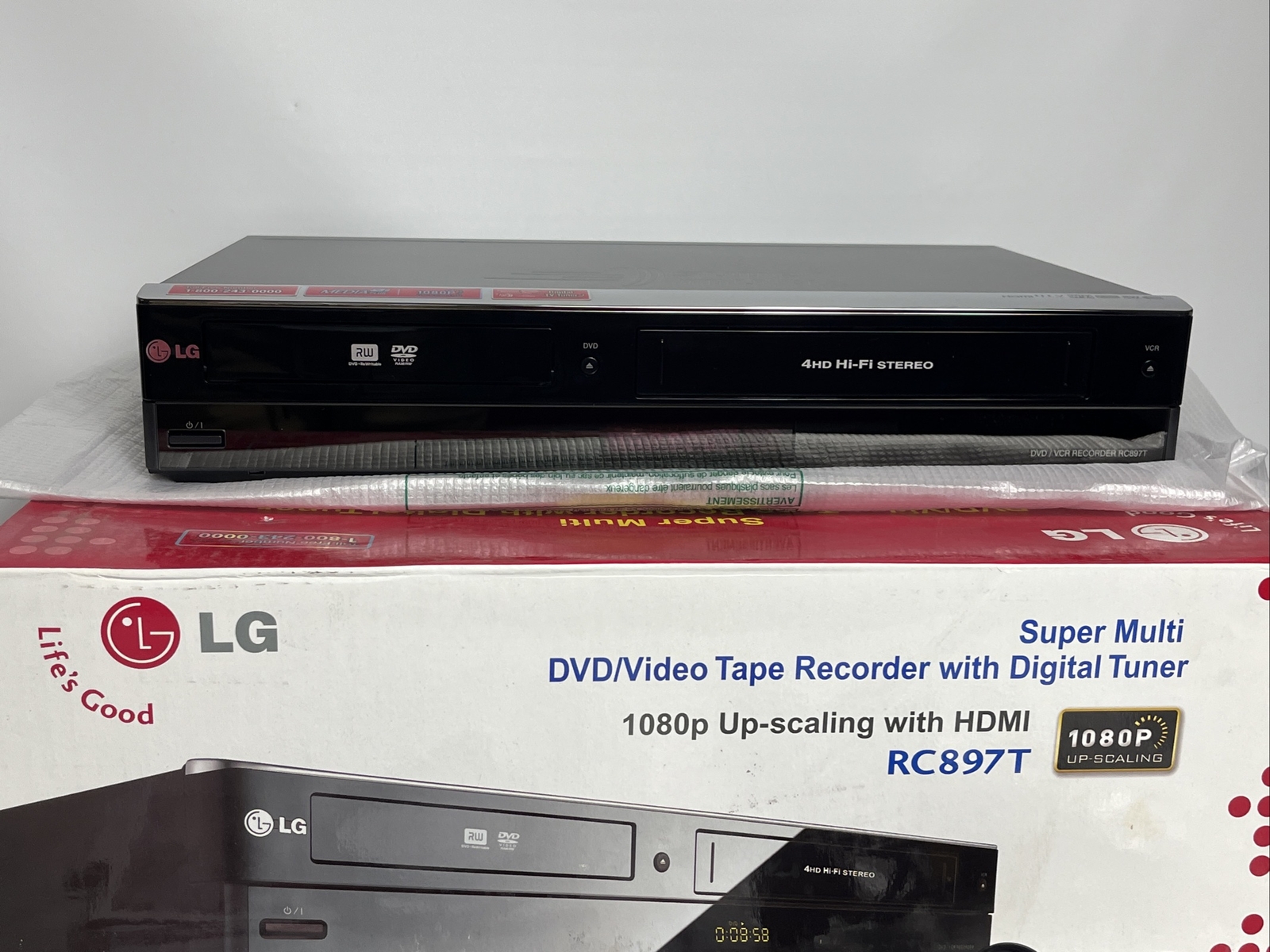 *NEW* LG RC897T DVD VCR Combo Player VHS to DVD Recording HDMI 1080p