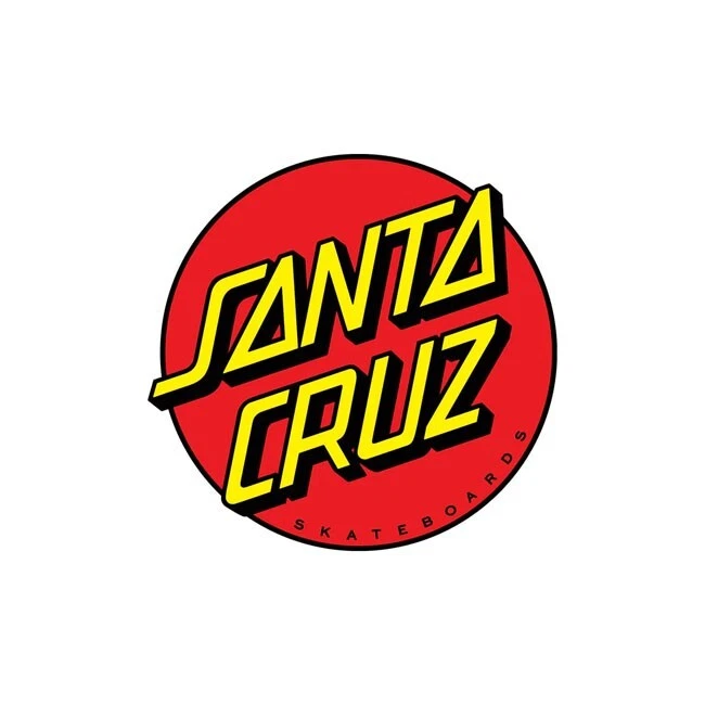 Santa Cruz Aufkleber Logo rot Durchmesser 7 cm Skateboard Sticker Skateboarder