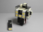 450+ Legos (1 lb 11 oz) makes 18 Piece PUZZLE Burr MADE FROM Gray LEGOs w/ info — photo 8