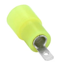 25 Nylon Quick Disconnect Terminal Crimp Connector Male Yellow 12-10 AWG 0.110"