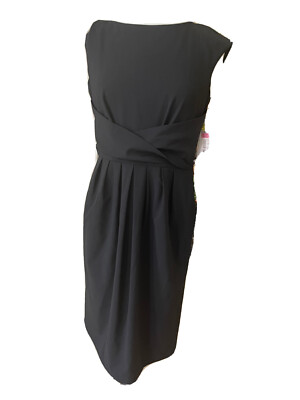 NWT $325 DKNY Ruched Black formal Dress ( SIZE 10 ) | eBay