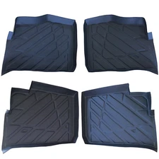 4 piece Set Polaris Ranger floor mats Liners rubber 2013-2019 1000, 900 XP Crew
