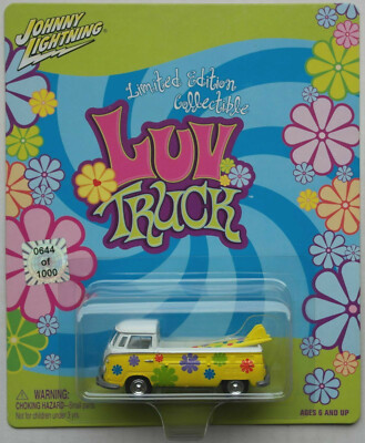 Johnny Lightning VW T1 Pritsche Luv Truck gelb/weiß Surfboards 0644 of 1000 OVP