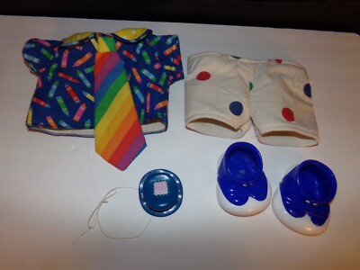 KOHL PATCH KINDER Clown Outfit PUPPENKLEIDUNG, mit Schuhen BLAU