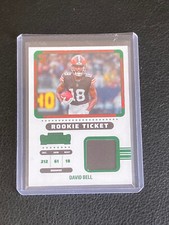 2022 contenders football David Bell Rookie Ticket Green Patch #RTS DBE