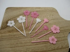 Toms cookies food picks Sakura cherry blossom 9pcs For Lunch Box Bento