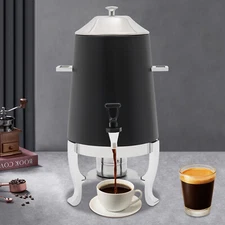 Beverage Dispenser for Coffee Tea Hot Water with Stand & Fuel Holder Black New!