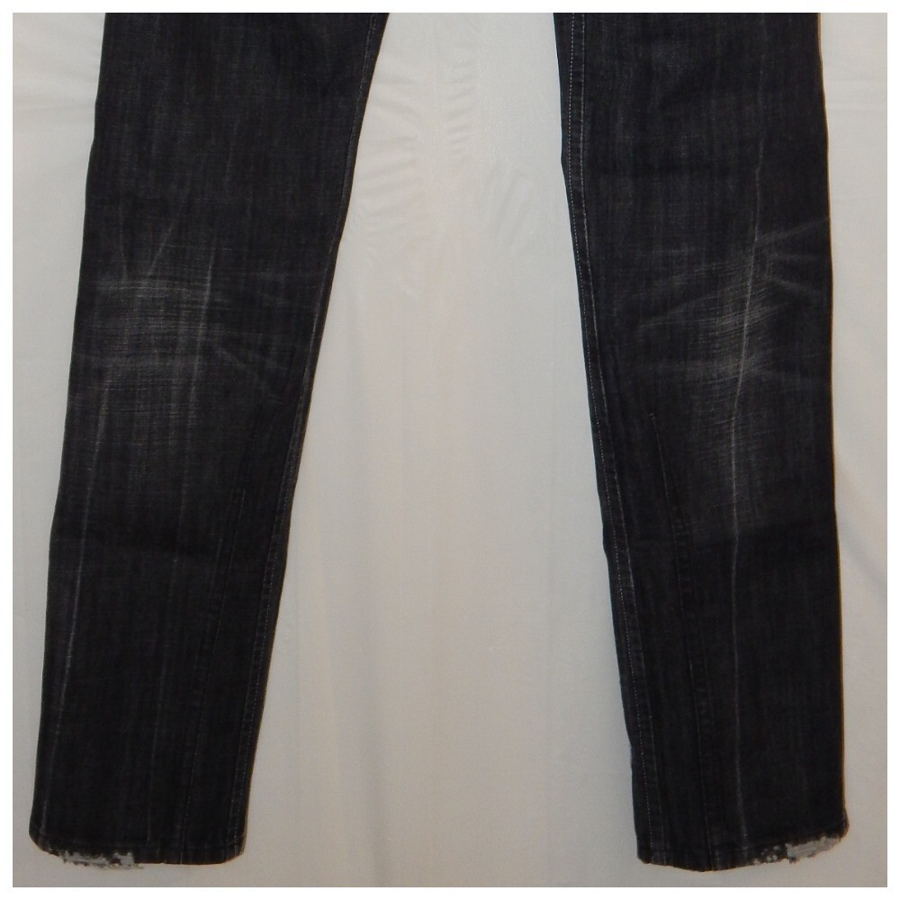 [送料込] Dirty Destroyed Black Low denim DESTROYED DENIM | Washed Black – Black Bananas