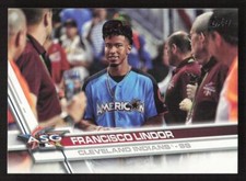 2017 Topps Update Francisco Lindor Blue Jersey SP (Horizonal) #US234b Card