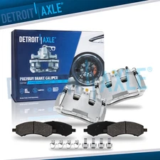 Front Brake Calipers Ceramic Brake Pads for 2009 - 2011 Dodge Ram 1500 Dakota