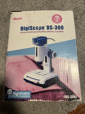 Motic Digiscope Ds-300 Zoom Microscope With Digital Camera 100x