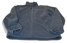 LL Bean Men’s S Full Zip Slate Blue Polar Fleece Jacket