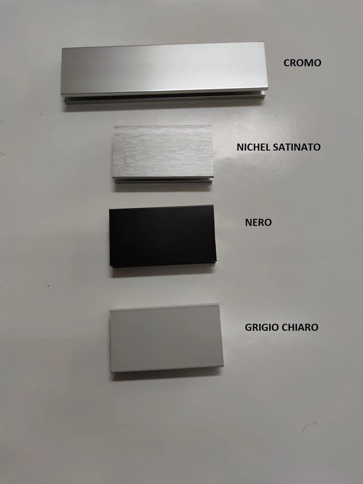 Bastone Per Tende Piatto Moderno, Asta Scorritenda, Binario in Alluminio 40 x 10 - Immagine 2 di 4