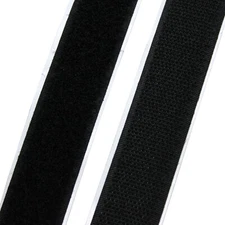 2 Yards x 1 inch Black Adhesvie Hook & Loop Fastener Tape Roll Sewing US SELLER