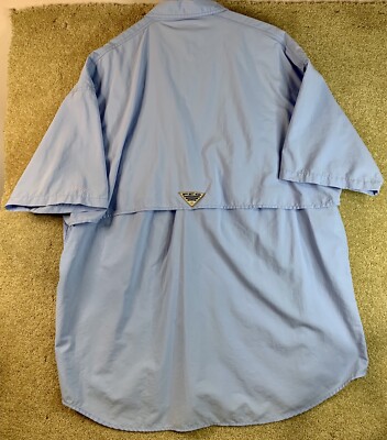 Chemise homme Columbia PFG XL boutonnée UPF 30 bleu ventilé