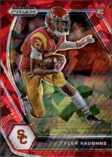 2021 Panini Prizm Draft Picks Collegiate #160 Tyler Vaughns Red Ice USC