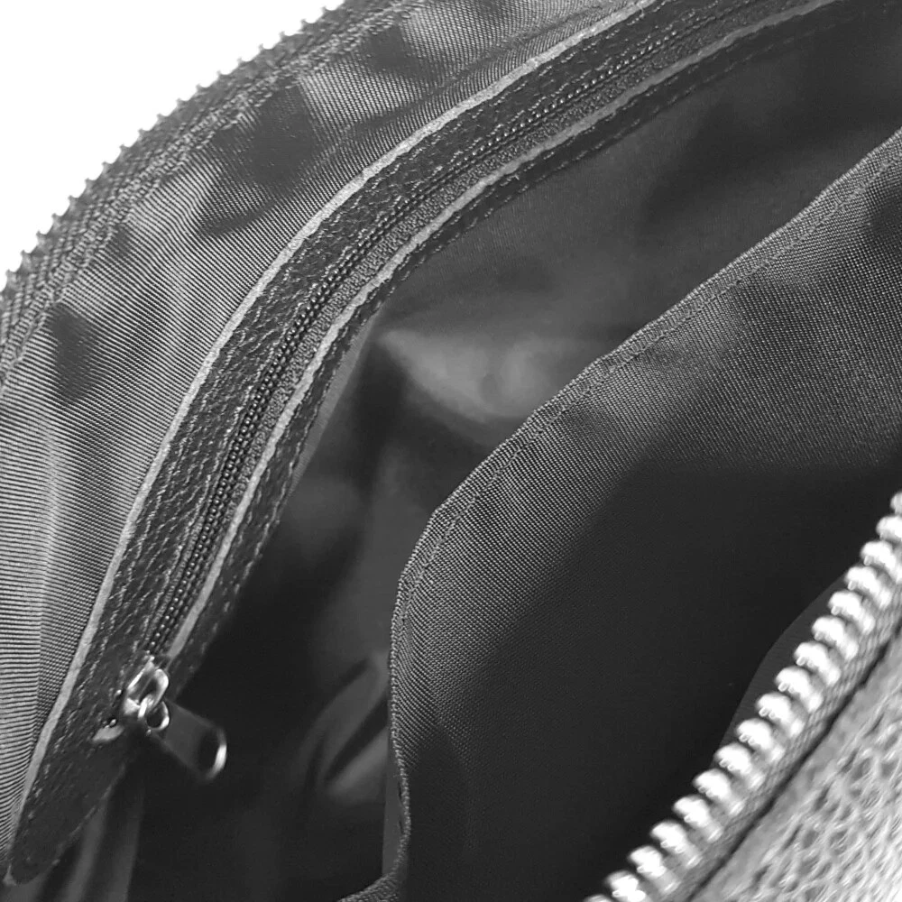 COACH Borsa donna in VERA PELLE fatta a mano nera tracolla tracolla tracolla catena