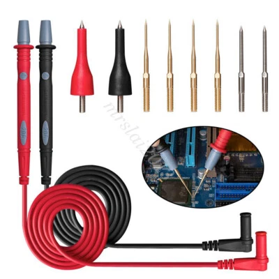 JU00521-JU00523 8PCS Set Digital Multimeter Probe Test Lead Kit Cable Alligator Clip Needle Tip