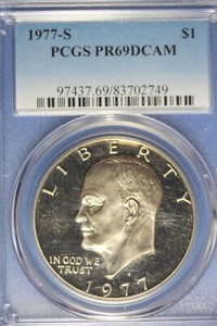 1977 - S PCGS PR69DCAM EISENHOWER DOLLAR!!!  #B49801