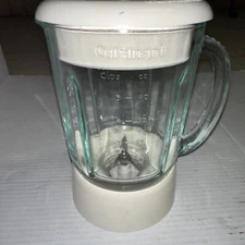Cuisinart SPB-7 Replacement Glass Pitcher Jar 40 oz 5 Cup w/Lid and Blade White