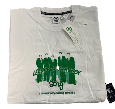 LRG Roots & Equipment White T-Shirt Men's Long Sleeve Leader of the pack Tee