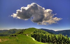 Landscape nature mountains clouds Custom Gaming Mat Desk