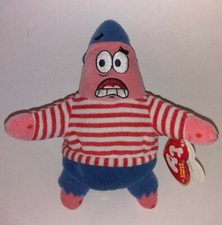 First Mate Patrick Spongebob SquarePants Ty Beanie Baby 7" Plush With Tags